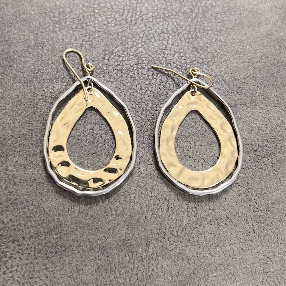 Silver/gold earrings NWOT